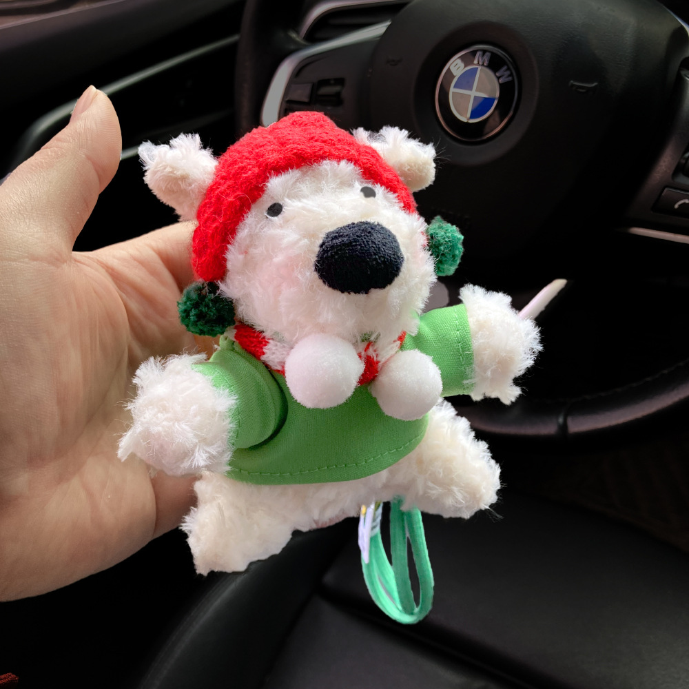 [Regalo de Año Nuevo] chicas lindas bolsas colgantes de peluche de Highlands occidentales bolsas colgantes de dibujos animados perros muñecos llaveros
