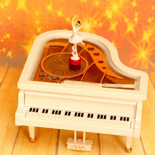 Dancing Girl Piano Music Box Rotating Ballet Clockwork Music Box Home Ornaments Children's Day Gift