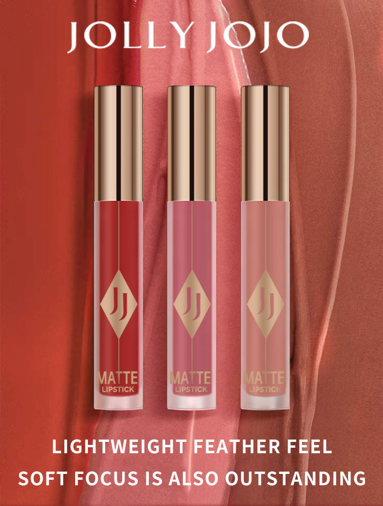 Cross-border JOLLY JOJO Matte Lip Gloss Lip Gloss, Colored velvet matte lipstick Item Picture