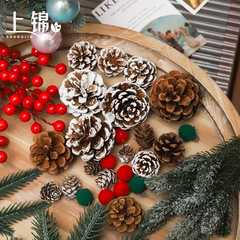 クリスマス装飾品シミュレーション冬青松果松枝ノ貝松花芸diy材料花束ギフトボックス部品