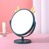 Cartoon cat ear makeup mirror table -style single -sided dressing mirror dormitory desktop beauty mirror high -definition rotation princess mirror