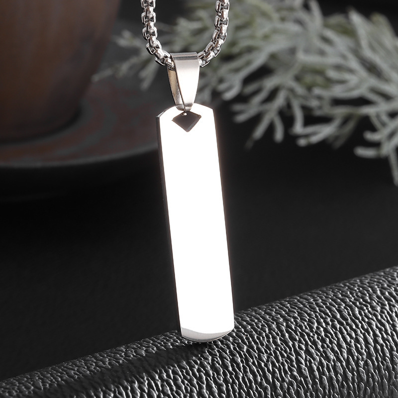 Titanium Steel Geometric Long Necklace
