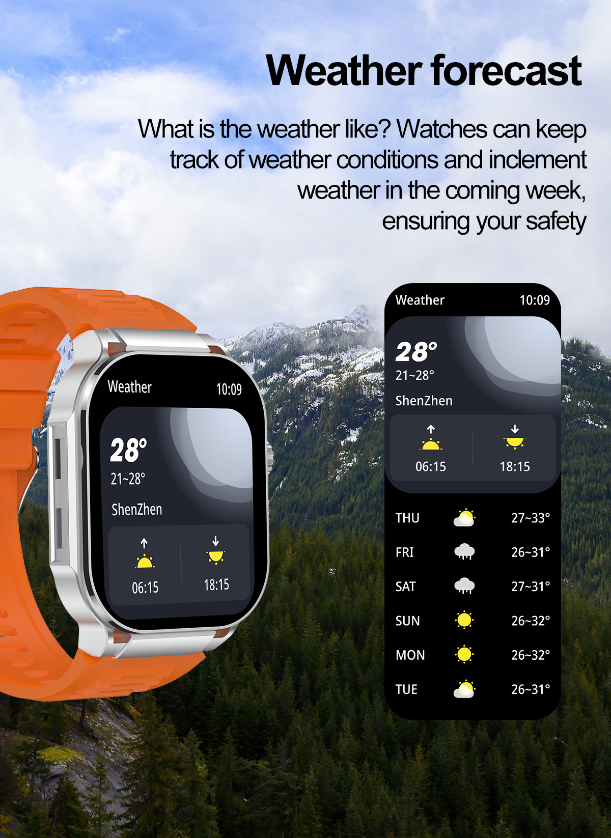 Reloj inteligente G40 de 2,1 pulgadas con pantalla cuadrada Bluetooth para exteriores_voghion.com