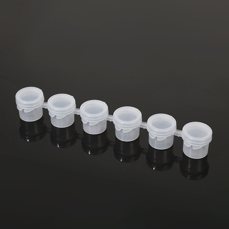 Caja Vacía para Pintura Acrílica de 6/8 Tiras de Plástico PE Transparente para Mezcla de Pintura