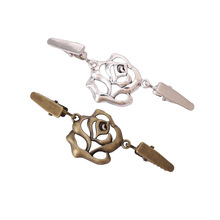 亚马逊wish爆款欧美复古胸针夹玫瑰花鸭嘴夹披肩围巾开衫毛衣束紧