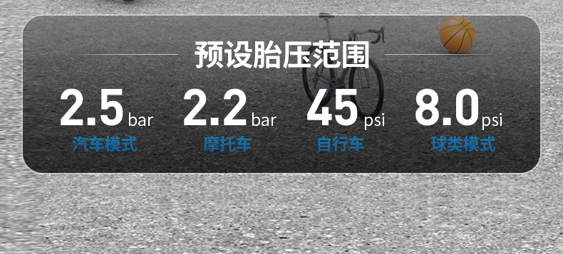 Cross-Border Car Air Pump, Portable Wireless Inflator, Automatic High-Pressure Inflator for Car Tires, Fast Inflating