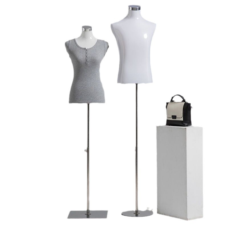 Modelos masculinos y femeninos al por mayor soporte de exhibición cuerpo superior falso mesa humana en blanco y negro modelo de tienda de ropa de hombre cuerpo completo transfronterizo