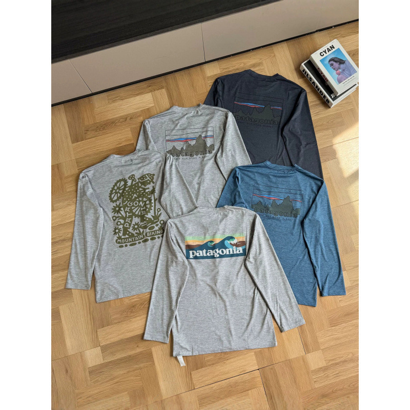 Cross-border supply PataC1 series summer round-neck quick-dry casual outdoor sports long-sleeve T-shirt with logo on the back Cross-border supply PataC1 series summer round-neck quick-dry casual outdoor sports long-sleeve T-shirt with logo on the back