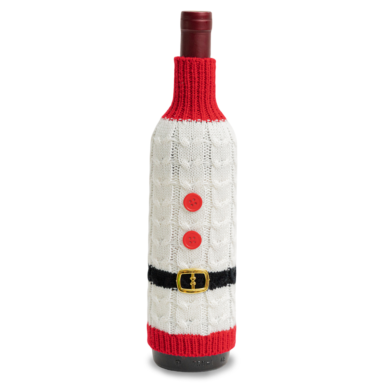 Navidad transfronteriza de punto botella de vino conjunto de decoración campana cinturón de vino conjunto de decoración de fiesta fiesta atmósfera de vacaciones