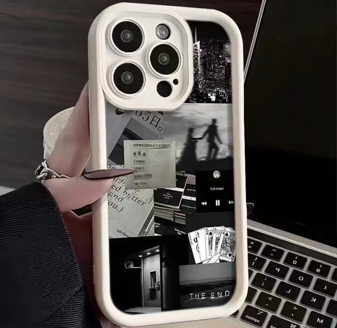 Funda para teléfono móvil iphone16 de estilo europeo y americano Apple 15promax nuevo 14pro anti-caída 13/12 personalidad 11