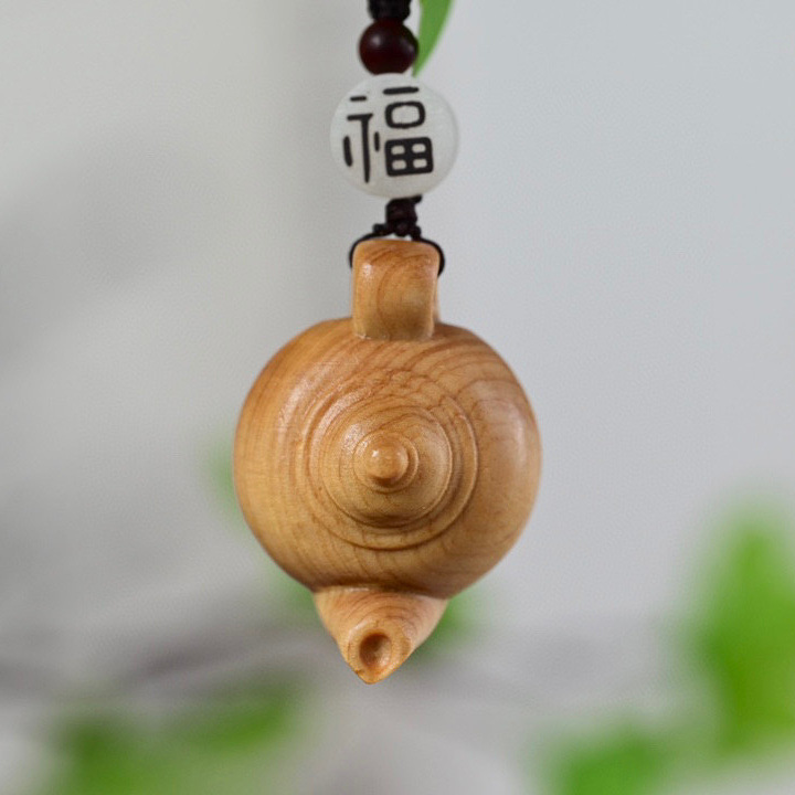 崖柏紫檀木把把壺麻將穩贏壺男女隨身鑰匙扣送禮手機掛鏈迷你茶壺