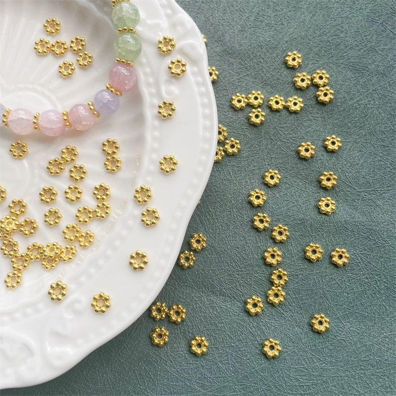 Универсальные разделительные бусины из сплава, элементы в форме снежинок, разделители для браслетов, аксессуары для рукоделия, заготовки для бисероплетения, цветочные колпачки, держатели для цветов, разделительные прокладки