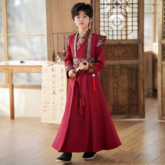 Children's Hanfu Boys' Chinese Style Autumn Ancient Costume 2023 New Arrival Ancient Style Tang Suit Boys' Young Master Baby Spring and Autumn