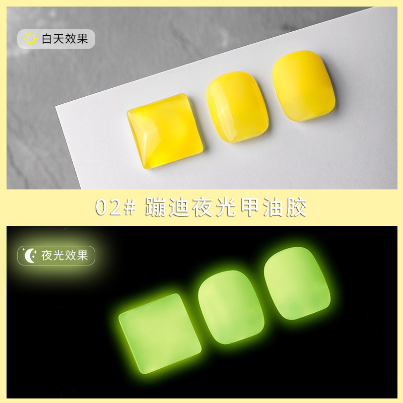 Esmalte de Uñas Fluorescente de Moda en Internet, Nuevo Modelo 2025, Gel de Fototerapia Brillante en la Oscuridad para Salones de Uñas