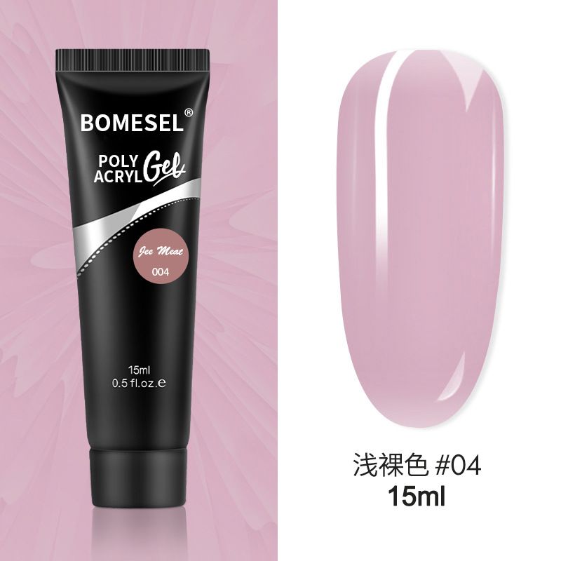 Explosión de uñas de color desnudo de cristal extensión de uñas sin papel modelo de extensión rápida 15ML 30ML