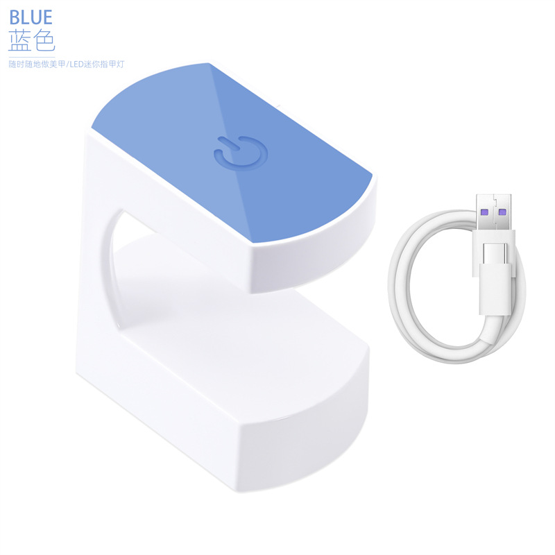 Mini lámpara de uñas transfronteriza para manicura abierta USB pequeño esmalte de uñas portátil pegamento lámpara de fototerapia de secado rápido multicolor