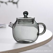 玻璃小壶小巨轮养生泡茶壶耐热玻璃带盖迷你小茶壶功夫透明手抓壶
