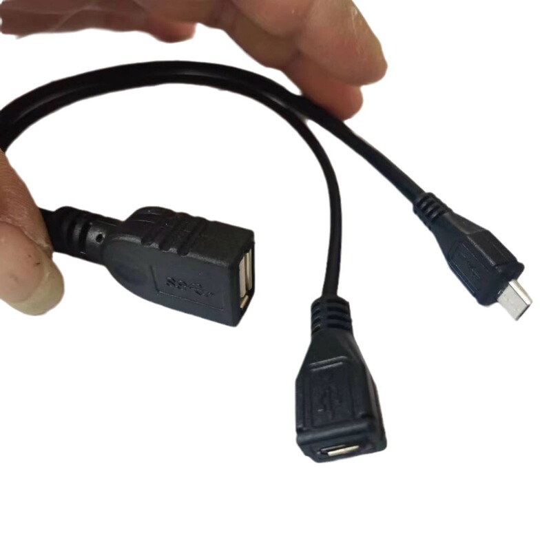 With power supply version OTG data cable suitable for Android mobile phone tablet OTG adapter cable USB OTG adapter