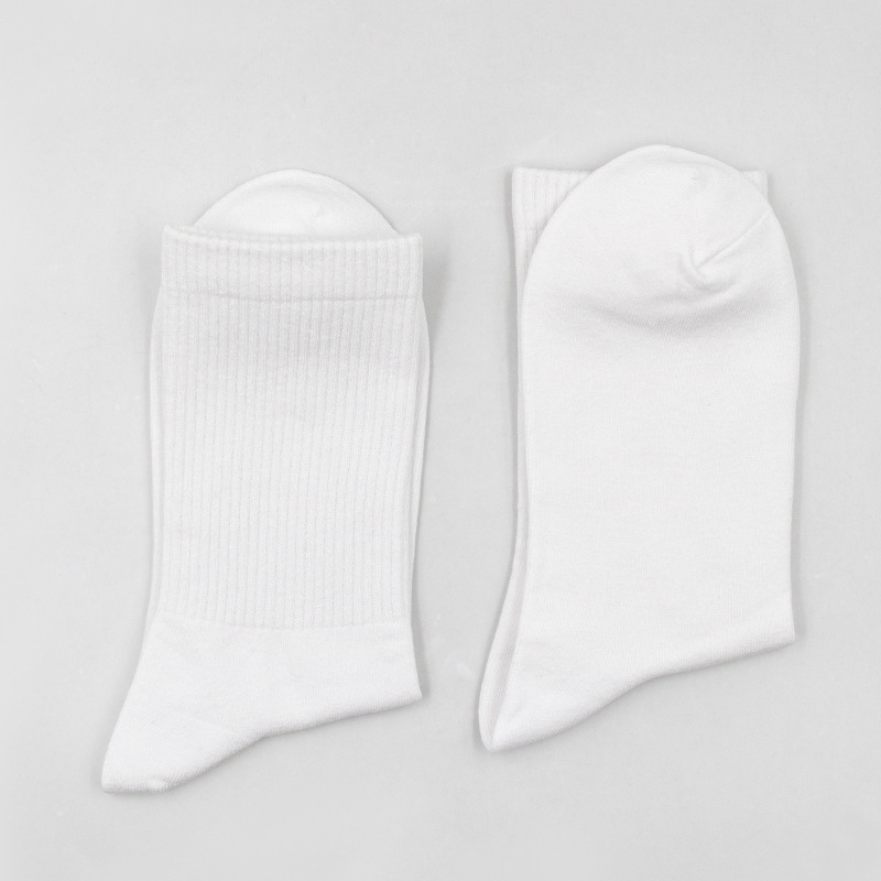 Chongde calcetines blancos medias de otoño e invierno ins moda calcetines de ternera calcetines JK calcetines de algodón puro fino algodón pila Calcetines