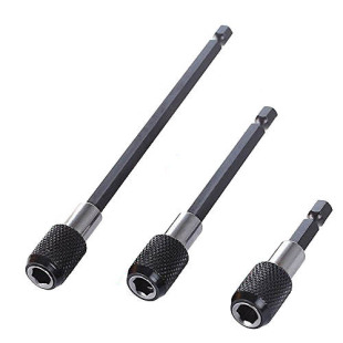Yun Bei 3pcs hexagon handle black cap quick release self-locking long rod electric drill screwdriver conversion rod batch head connecting rod
