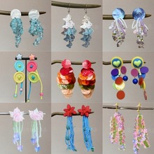 度假风彩色贝壳流苏耳环简约时尚气质耳钉轻奢高级感个性耳饰批发