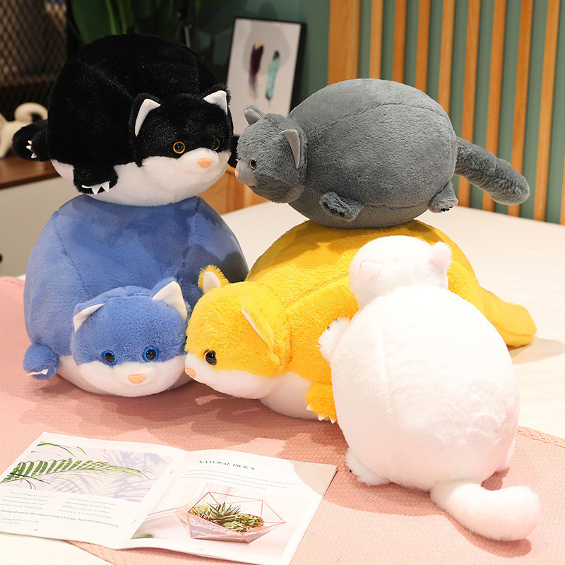 Foreign Trade Cross-Border New Round Animal Japanese Style Kitten Crocodile Pufferfish Dumpling Doll Ragdoll Plush Toy