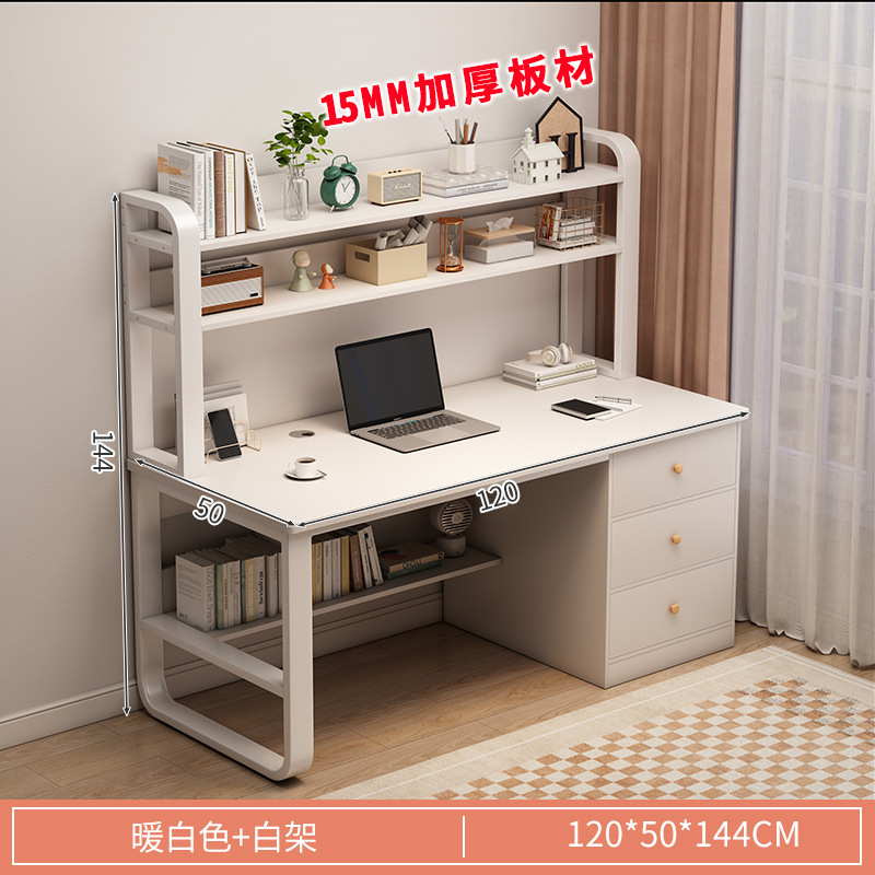 Mesa de escritorio, estante de libros para estudiantes de escuela secundaria, escritorio de escritorio simple para estudiantes de escuela secundaria, escritorio de computadora de estudio con cajón