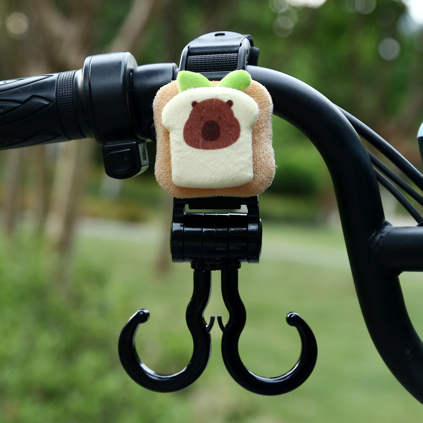 Universal – Electric Vehicle Other Electric Vehicle Accessories - black-double-hook-bread-bear-plush-short-22cm