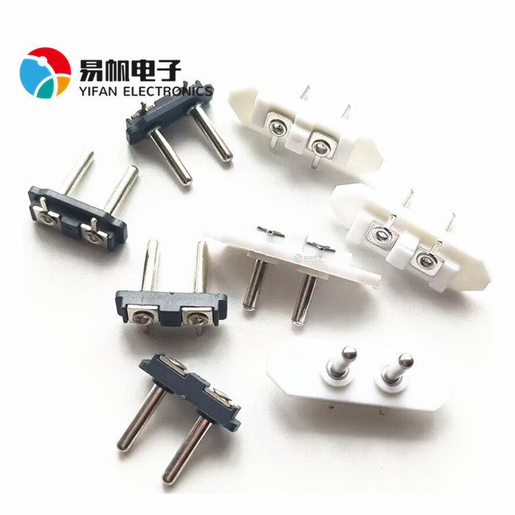 八字两芯针座连接器 AC-028 甩脂机按摩仪内装8字尾插座 AC-019