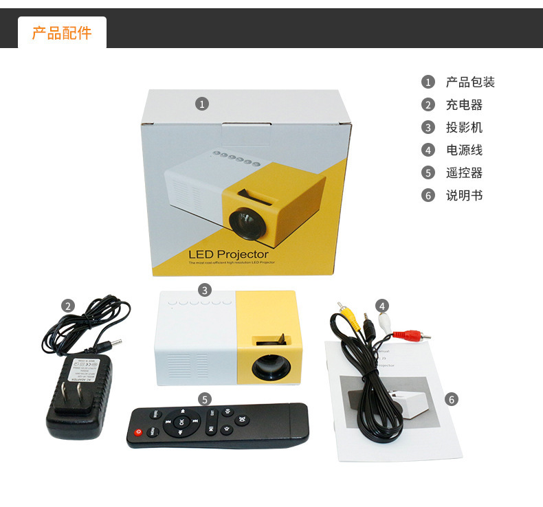 LED Home Office PD300 Projector HD 1080P Micro Mini Projector Factory Special Cheap J9