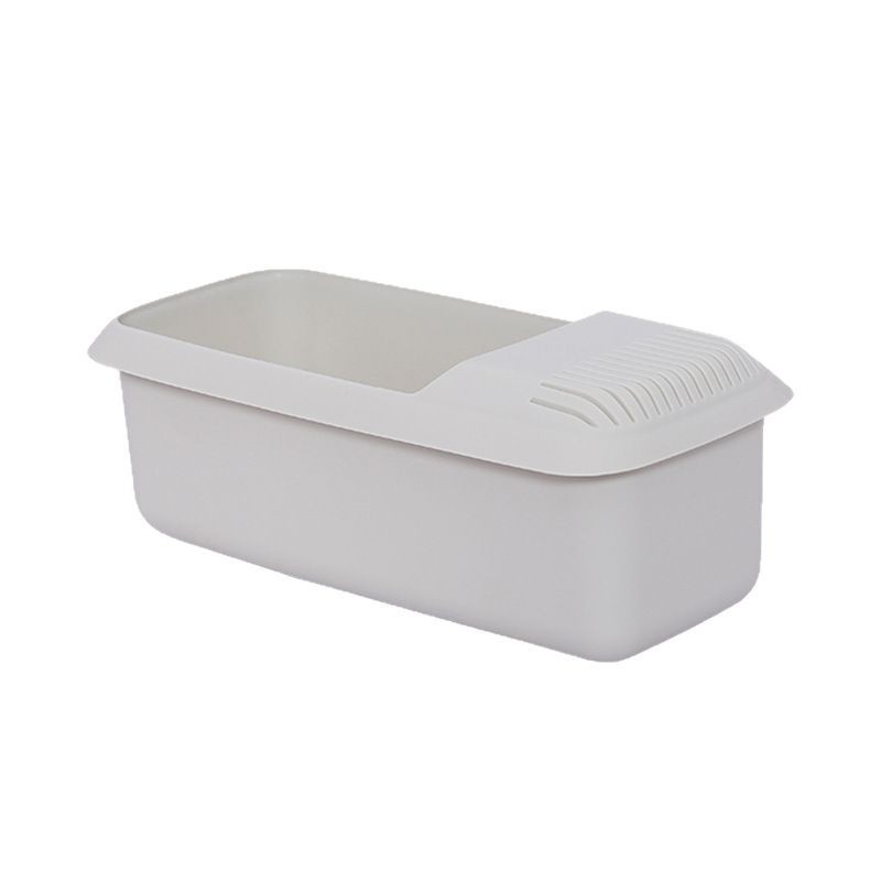 Caja de pasta de plástico transfronteriza Cocina Cocina Cocina Fideos Caja de almacenamiento de doble uso Suministros de cocina Juego de aparatos Caja de drenaje