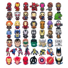 漫威系列洞洞鞋鞋花PVC超級英雄鋼鐵俠蜘蛛俠diy配飾鞋扣裝飾品