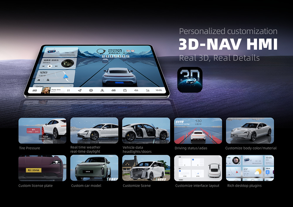 Car Navigation Dingwei Ts20/7870 Android Smart Central Control Large-Screen Navigation All-In-One Device Supports Overseas Use