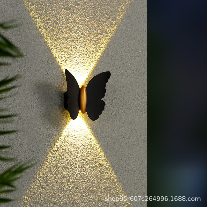 Outdoor Waterproof Wall Lamp Butterfly Style Creative Art Corridor Villa Garden Hotel Living Room Bedroom Door Atmosphere Light Outdoor Waterproof Wall Lamp Butterfly Style Creative Art Corridor Villa Garden Hotel Living Room Bedroom Door Atmosphere Light