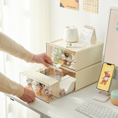 泡を引っ張るマトブラインド箱デスクトップ収納ケース人形展示棚防塵人形手作り展示棚