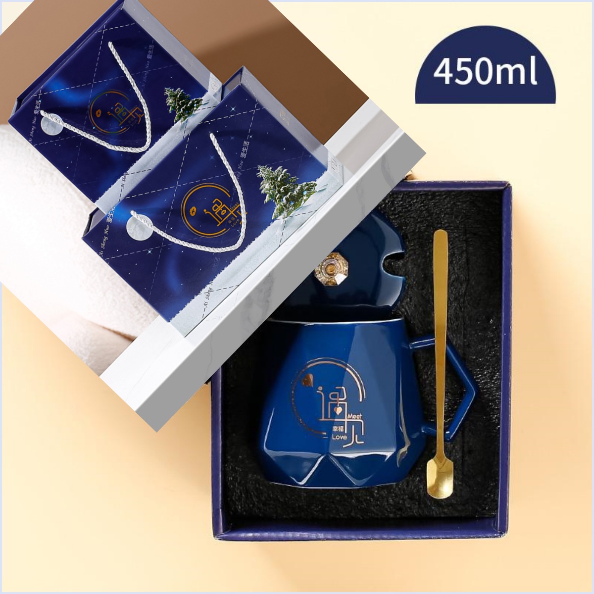 Taza de cerámica creativa, taza de oficina, taza de alto valor, taza de negocio, taza de marca de alta calidad, regalo de mano