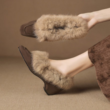 5CM ��Ƥ��ë���^�ָ���ڼӽq��ЬŮ�ﶬ�¿�r���¸�ëë��Ь��