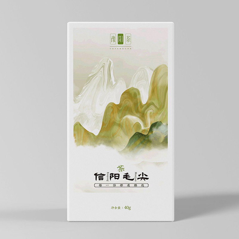 信阳毛尖包装盒厂家彩印茶叶盒子绿茶普洱茶花茶白卡盒印刷