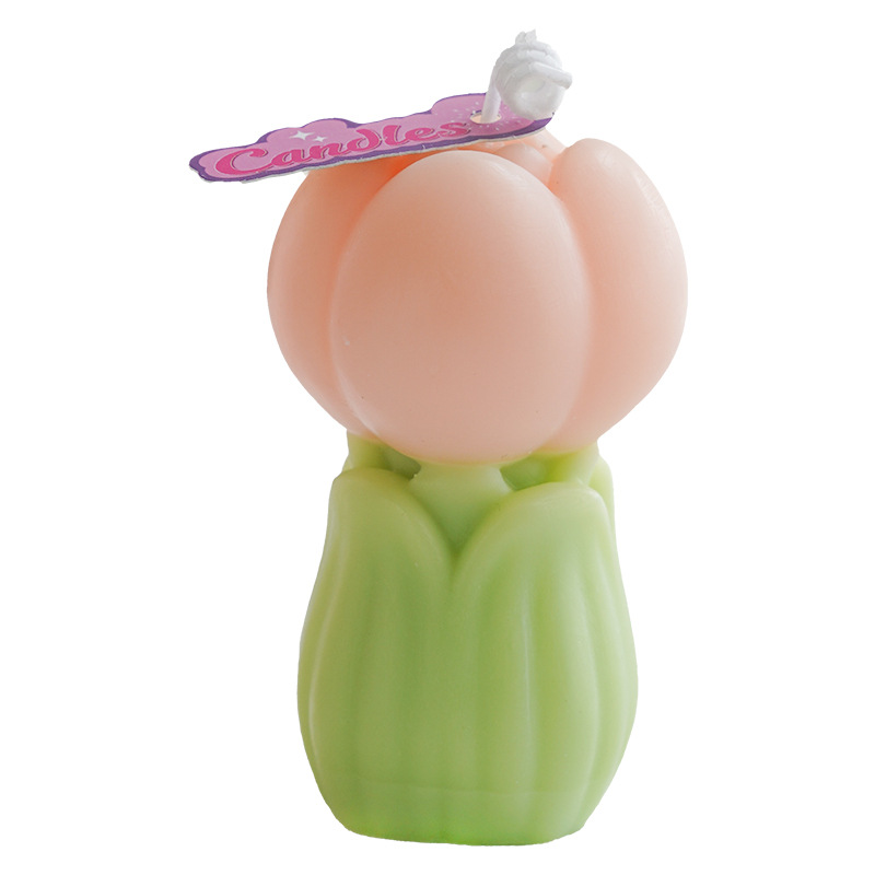 Tulipanos de cera de atmósfera, regalo de perfume artesanal, regalo de mano para el día del maestro, flores, velas en forma