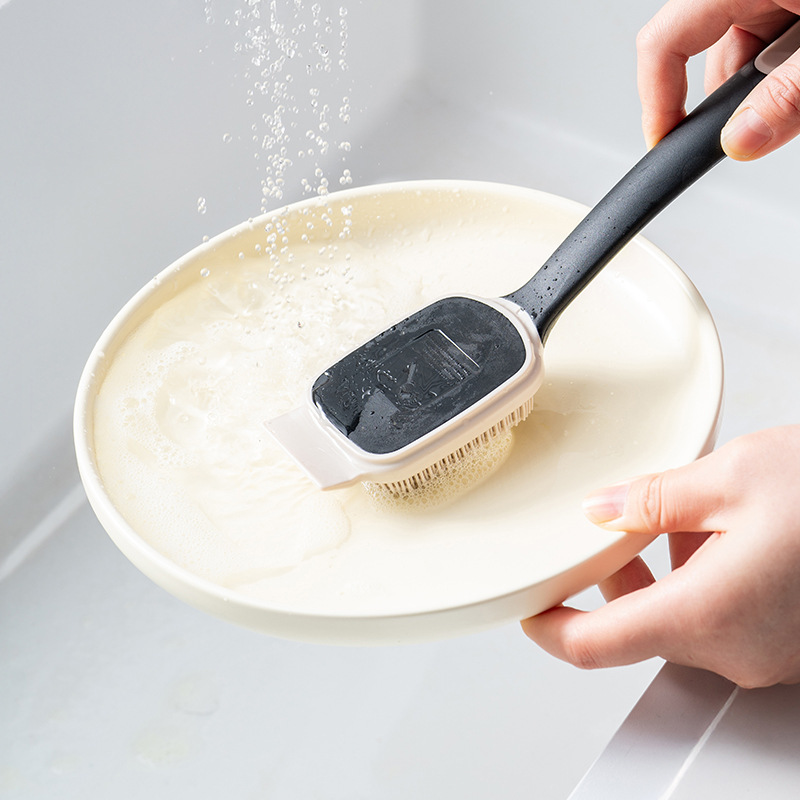 Magic Pot Scrubber for Home Kitchen, Long-Handled Silicone Pot Brush, Non-Stick, Non-Damaging to Pots, Pot Cleaning Brush