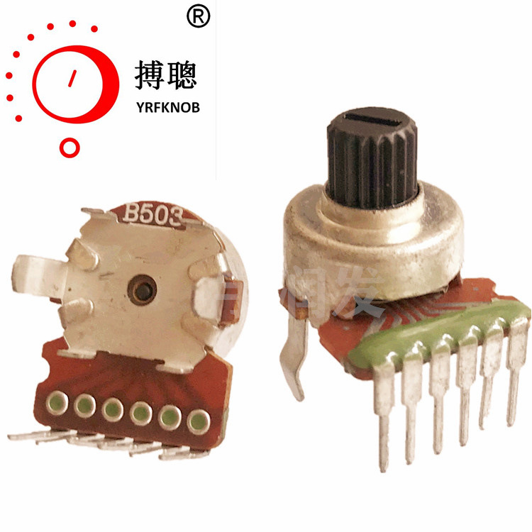 ����ֱ��RK121G˫����λ��6pinB1K��Բ��10mm��ת�ɵ�̼Ĥ��λ��