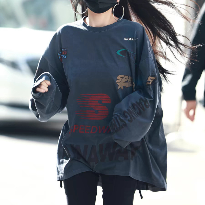 No Returns or Exchanges. Yu Shuxin's Same Style 2024 Autumn New L*Calma*Sion Loose Casual Long-Sleeved T-Shirt Top No Returns or Exchanges. Yu Shuxin's Same Style 2024 Autumn New L*Calma*Sion Loose Casual Long-Sleeved T-Shirt Top