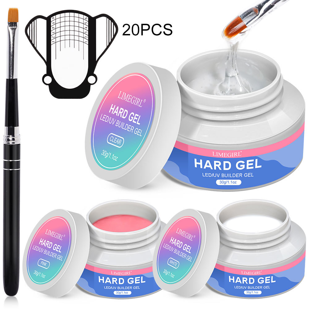 Nuevo arte de uñas de cristal herramienta de uñas extensión líquido traje tridimensional tallado francés fototerapia extensión de uñas transfronterizo exclusivo