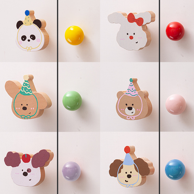 Ручка мебельная Puppy Wardrobe фиолетовый медведь в колпаке