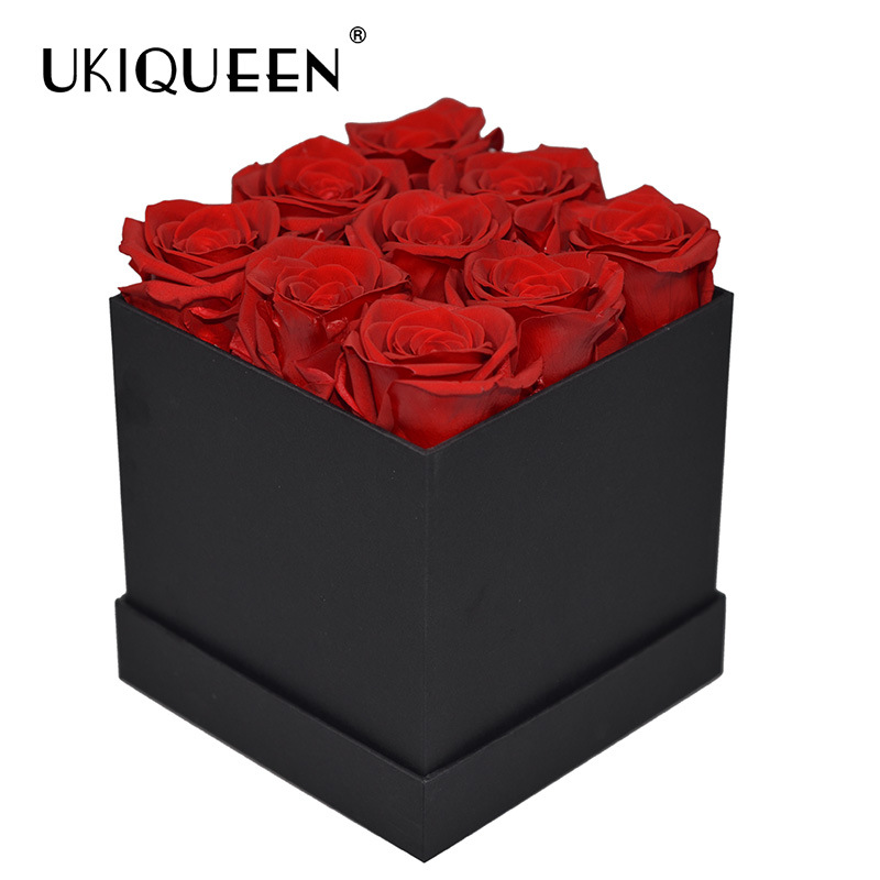 Yunnan Yongsheng flor cuadrado abrazo cubo caja de regalo Día del Maestro Día de San Valentín regalo 9 flores al por mayor