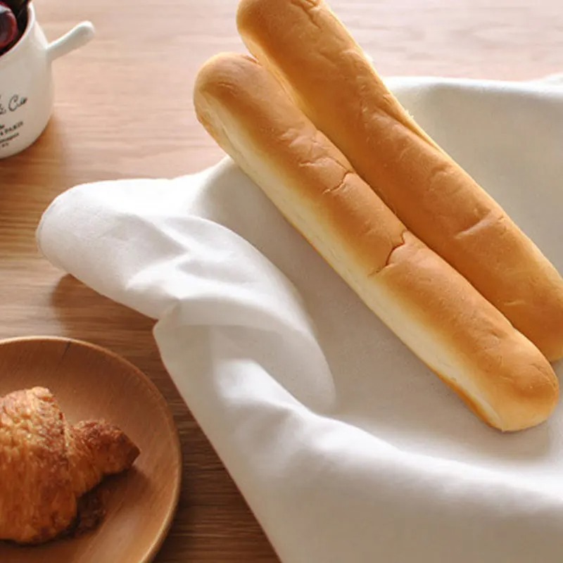 Servillas transfronterizas lino de algodón blanco sólido fiesta de bodas festivales decoración de la mesa almohadilla servillas