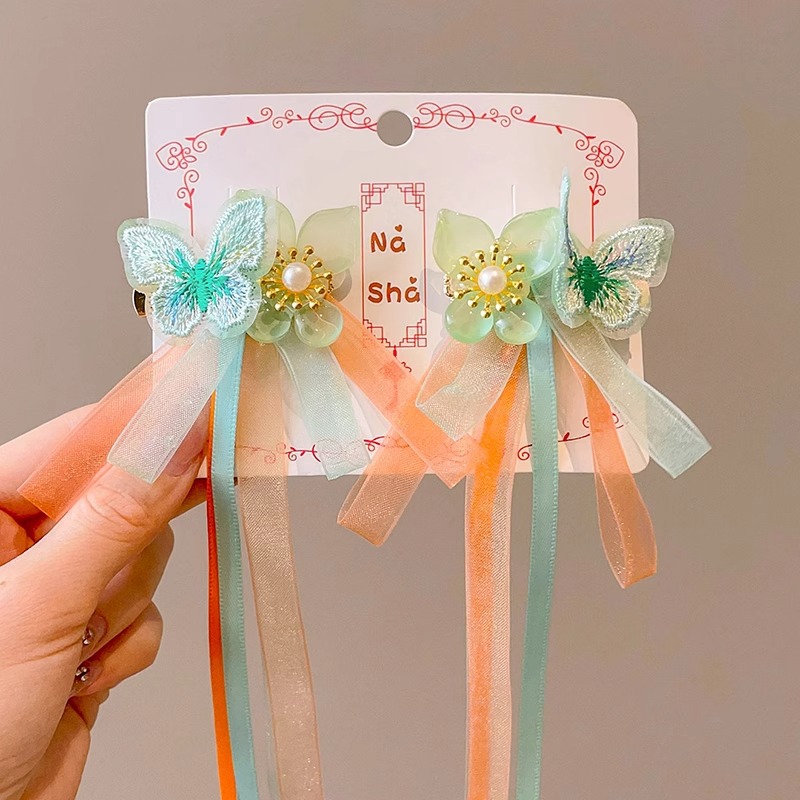 Niños flotantes bordillos brocas de cabello estilo antiguo estilo Han vestido