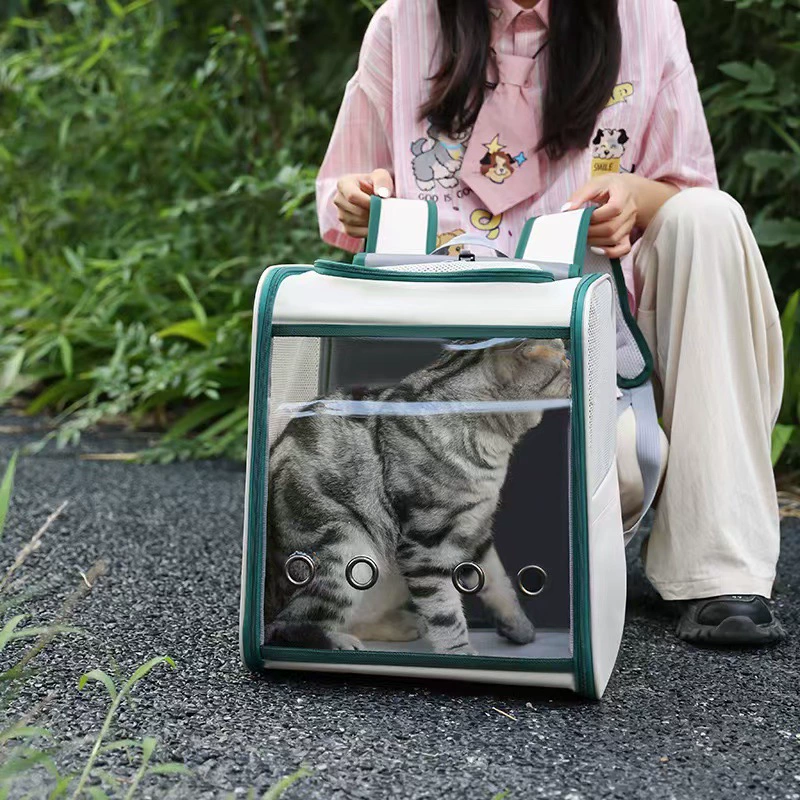 Кошачья сумка выходит портативный дышащий рюкзак для домашних животных Большая емкость складная задняя ручная капсула для домашних животных