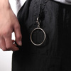 Fashionable jeans, metal big pendant, round hula hoop, keychain, accessories, European style