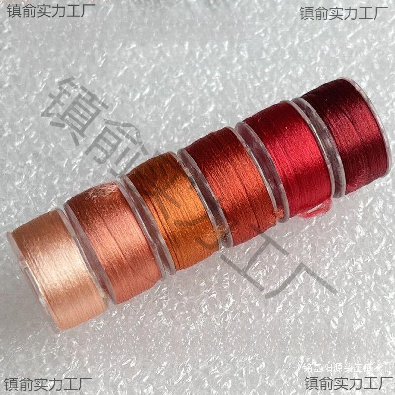 绒线渐变缠花蚕丝紫色花手工不易线丝绒丝光丝线相对色丝滑线免缠